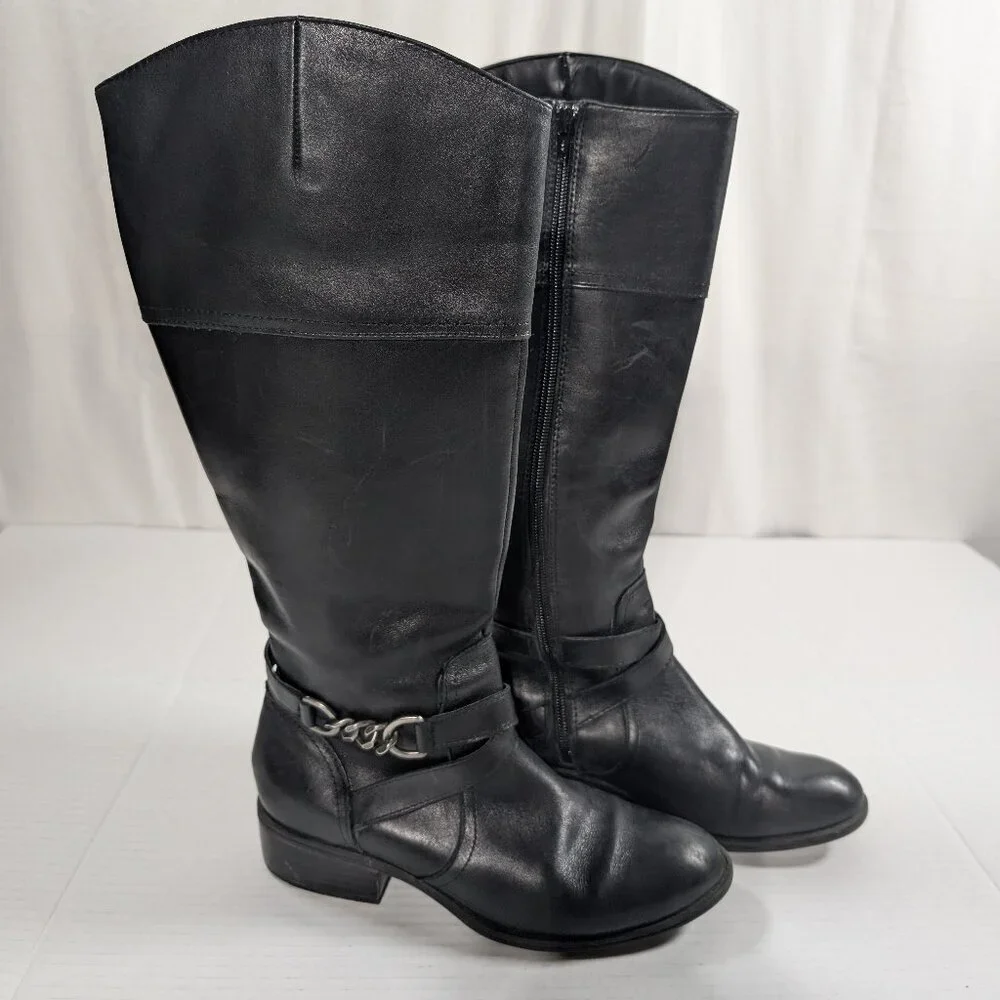 Ralph Lauren Leather Knee Boots Size 7 Menna